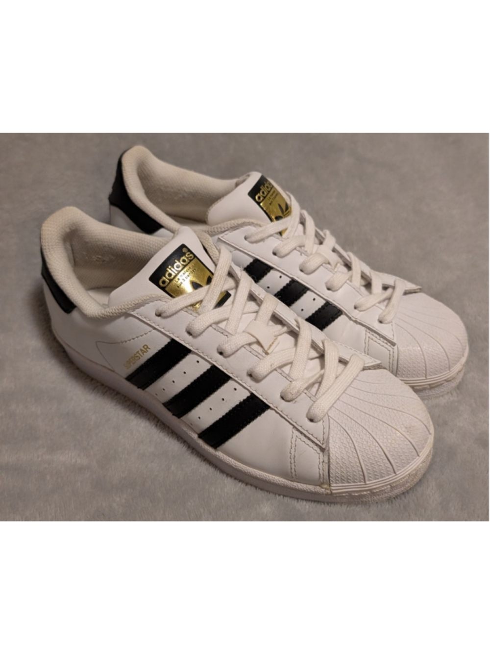 Adidas Superstar Sneakers White and Black Shell Toe US Men's Size 7 B288